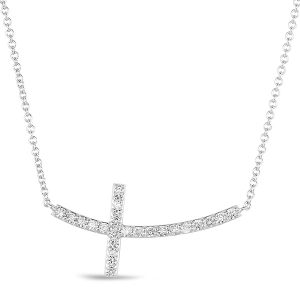 White Gold Cross Necklace