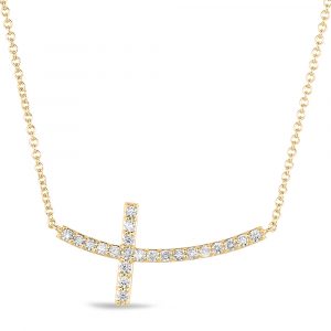 Yellow Gold Cross Necklace