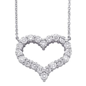 White Gold Diamond Heart Necklace