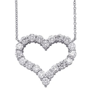 White Gold Diamond Heart Necklace