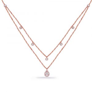 Rose Gold Diamond Necklace