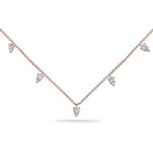 Rose & White Gold Diamond Necklace