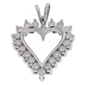 White Gold Heart Pendant