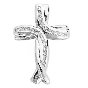 White Gold Cross Pendant