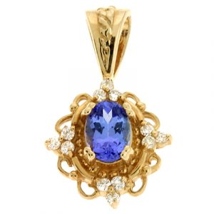 Tanzanite./diamond Pendant