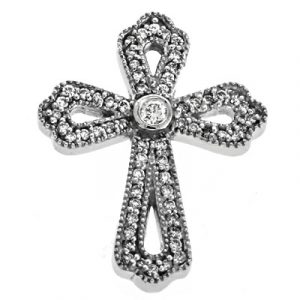 Diamond Cross White Gold