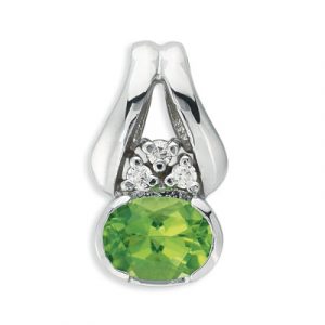 Peridot & Diamond Pendant