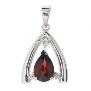 Garnet & Diamond Pendant