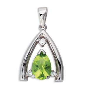 Peridot & Diamond Pendant