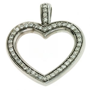 White Gold Heart Pendant