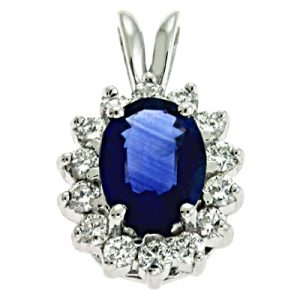 Sapphire & Diamond Pendant