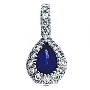 Sapphire./ Diamond Pendant