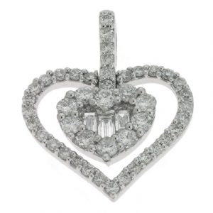 White Gold Heart Pendant