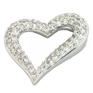 White Gold Heart Pendant