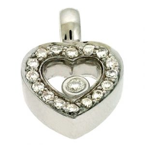 White Gold Heart Pendant