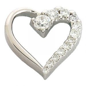 White Gold Journey Heart