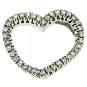 White Gold Diamond Heart Pendant