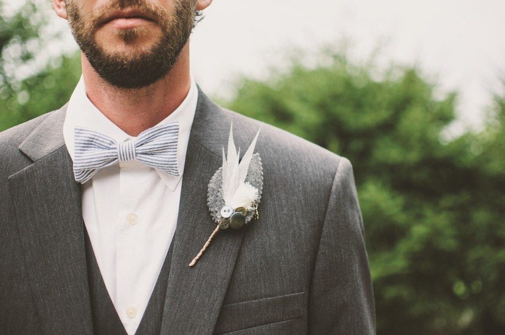 man with suit at wedding