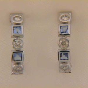 Tanzanite & Diamond Earring