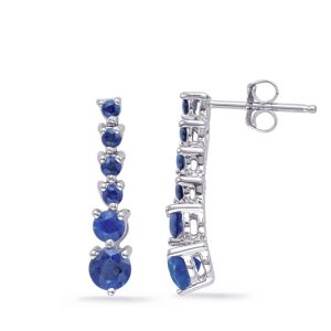 White Gold Sapphire Earring