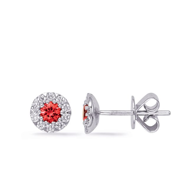 Ruby & Diamond Earring