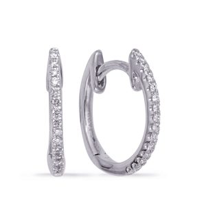 Platinum Huggie Earring