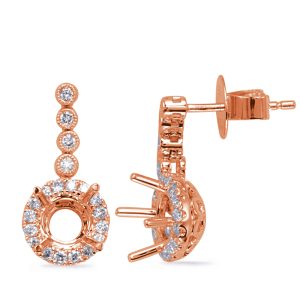 Rose Gold Diamond Earring