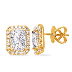 Yellow Gold Diamond Earring