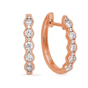 Rose Gold Diamond Earring