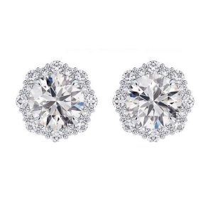 White Gold Earring Jackets For .62ct