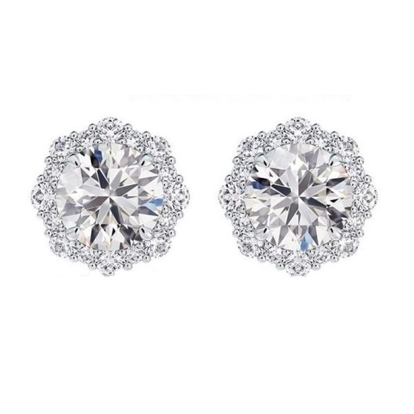 White Gold Earring Jackets For .50ct Eac