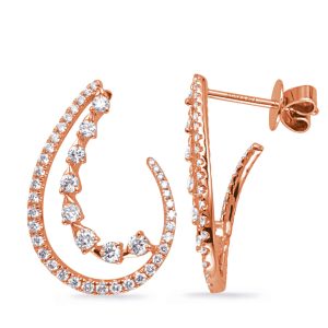 Rose Gold Diamond Earring