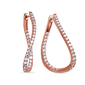 Rose Gold Diamond Earring