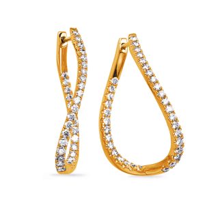 Yellow Gold Diamond Earring