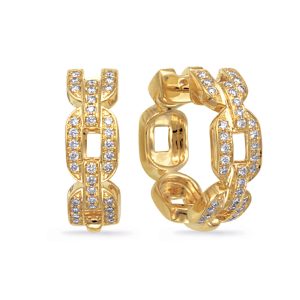 Yellow Gold Diamond Earring