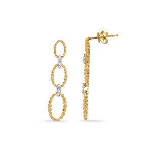 Yellow Gold Diamond Earring