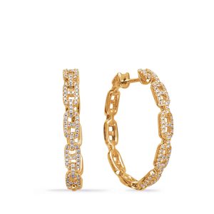 Yellow Gold Diamond Earring