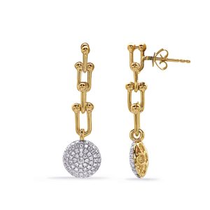 Yellow Gold Diamond Earring