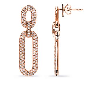 Rose Gold Diamond Earring