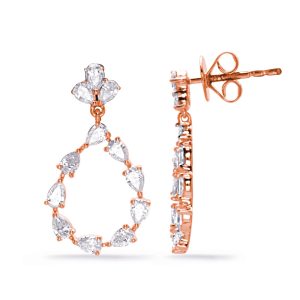 Rose Gold Diamond Earring