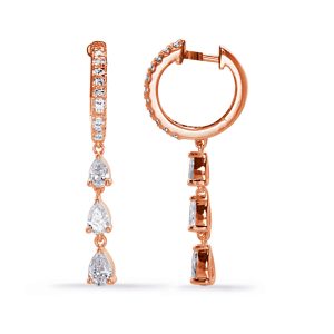 Rose Gold Diamond Earring