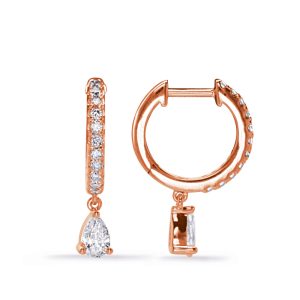 Rose Gold Diamond Earring