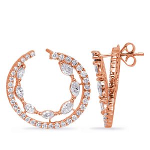 Rose Gold Diamond Earring