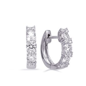 White Gold Diamond Earring