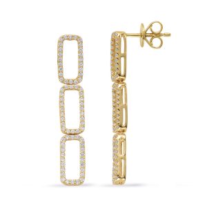 Yellow Gold Diamond Earring