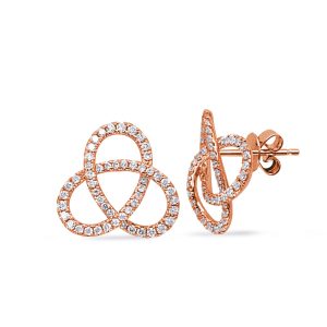 Rose  Gold Diamond Earring