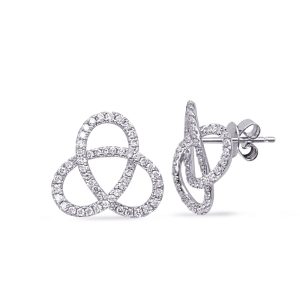 White Gold Diamond Earring