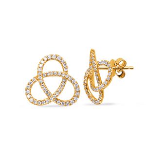 Yellow Gold Diamond Earring