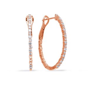 Rose Gold Diamond Earring