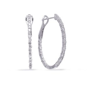 White Gold Diamond Earring